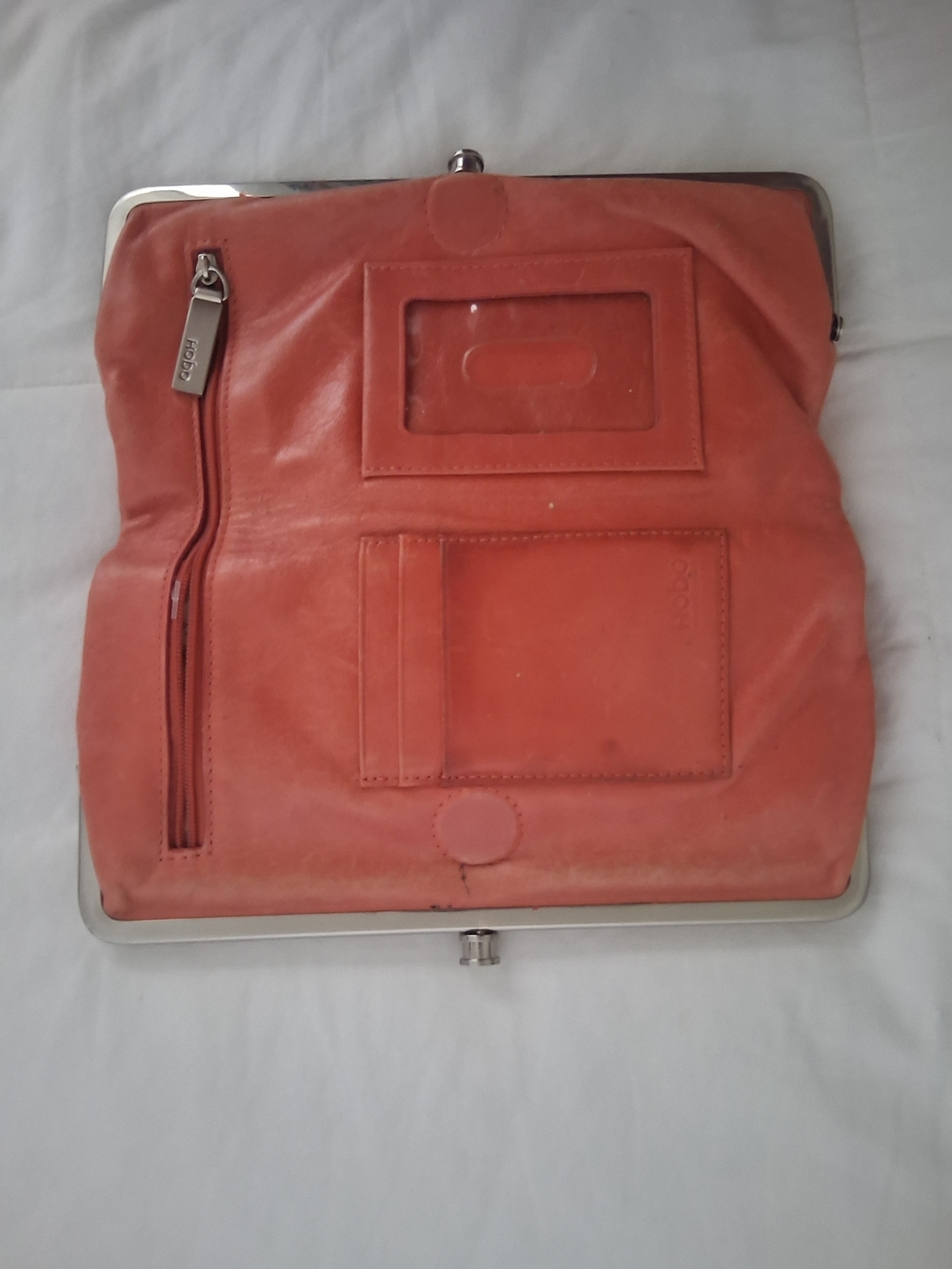 HOBO Coral Leather Frame Clutch - Picture 2 of 7